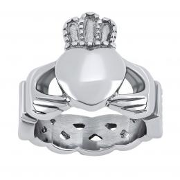 Ocelov prsten Claddagh - AKCE